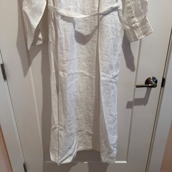 J Crew Cabana Linen Maxi Dress 2X White NWT CI918 J.Crew Resort Travel Beach - Picture 9 of 9